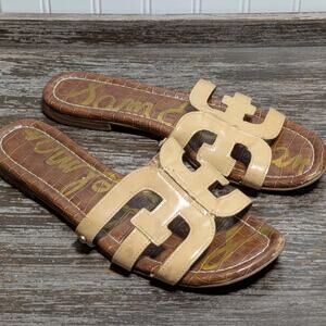 Sam Edelman Women's Tan Saddle Bay Slide Leather Comfort Sandal Size 9.5